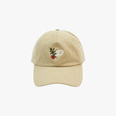Front view of the Drake’s ‘D’ Flower Emblem Cotton Twill Baseball Cap showing the embroidered “D” flower emblem and structured cotton twill panels.