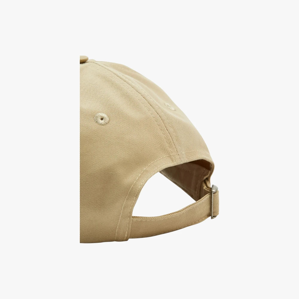 Back view highlighting the adjustable strap, metal hardware, and curved six-panel construction.