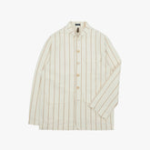 Drake’s Ecru Stripe Canapa Forestière Jacket Front View