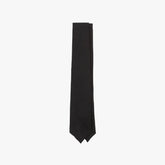 Drake’s Hand Rolled Large Knot Grenadine Tie Black Full View