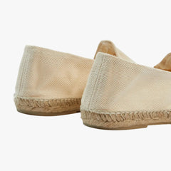 Drake’s Herringbone Cotton Espadrilles Ecru Sole Detail