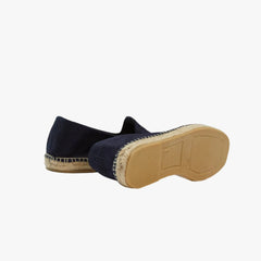 Drake’s Herringbone Cotton Espadrilles Navy Sole Detail