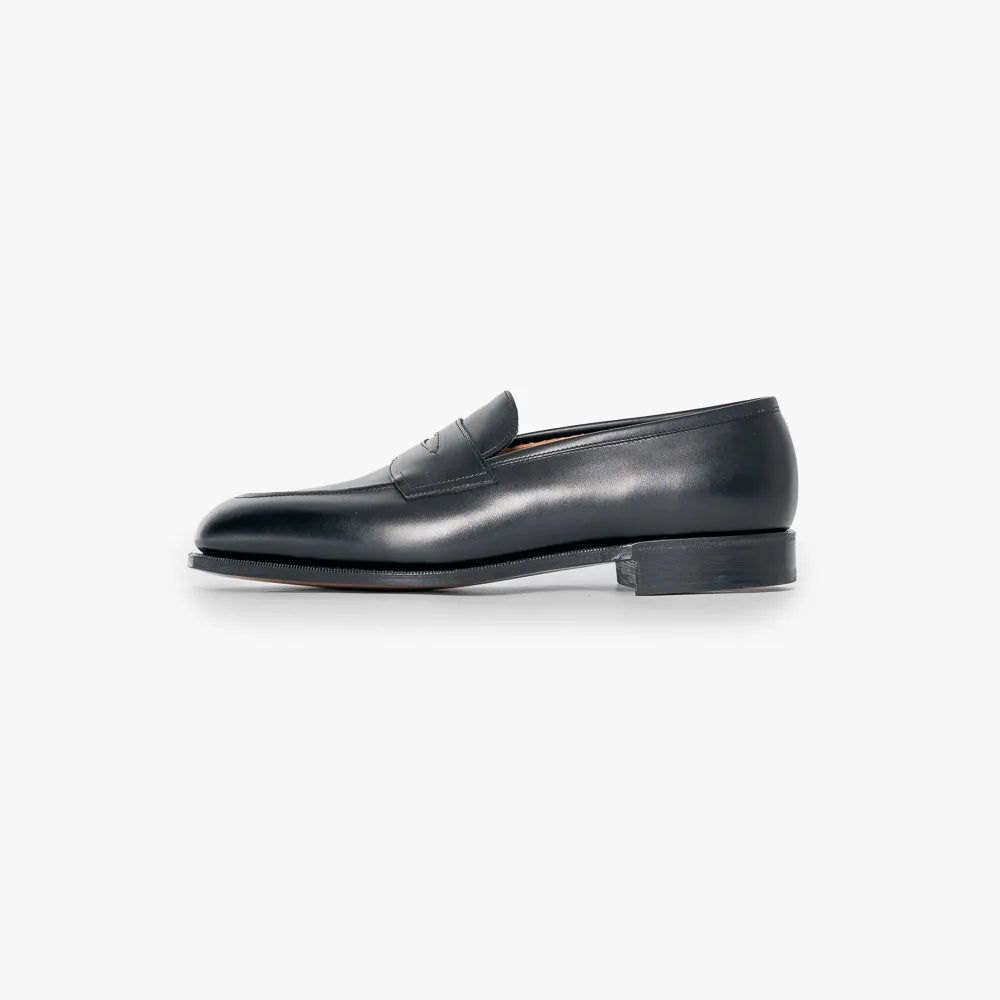 Side profile of the Edward Green Piccadilly 184 in Black Calf highlighting the clean, elegant lines.