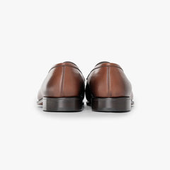 Rear view of the Edward Green Piccadilly 184 showing the heel and antique calf finish.