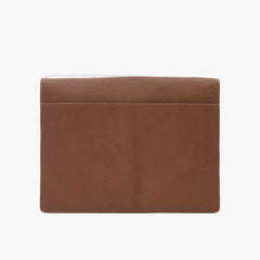 Back view of the Frank Clegg 15-inch Lock Portfolio Case Goatskin Antique