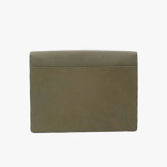 Back view of the Frank Clegg 15-inch Lock Portfolio Case Goatskin Mint