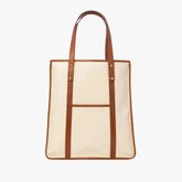 Front view of the Frank Clegg Canvas Market Tote Bag in Natural