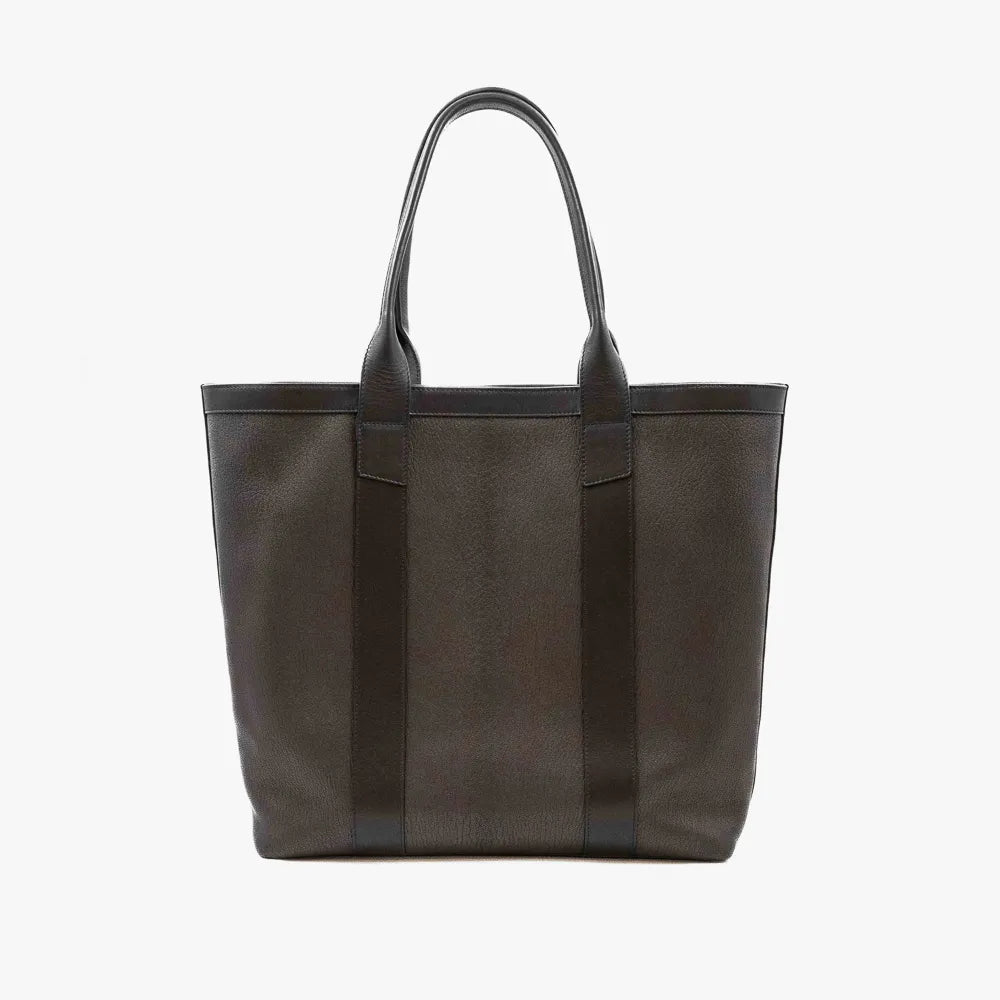 Front view of the Frank Clegg for Refinement Goat Black Tote Bag