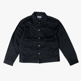 Front view of the Fujito cowboy jacket in light black featuring a clean silhouette and western-inspired design.
