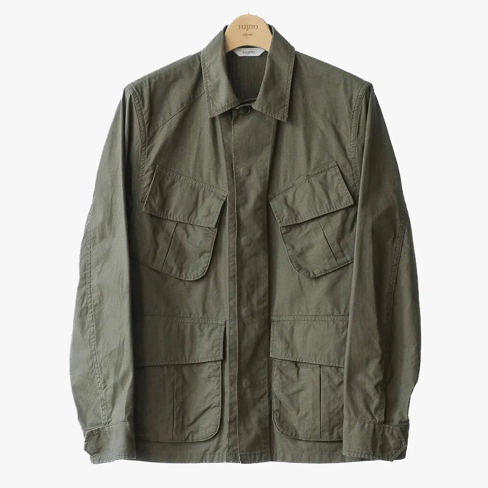 Fujito Jungle Fatigue Jacket Olive Green | Refinement – Refinement Fujito Jungle Fatigue Jacket Olive Green | Refinement – Refinement