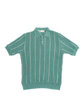 Front view of the Gallia Tucson Polo Jacquard Rust Green highlighting the jacquard pattern and clean silhouette.
