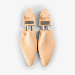 Gaziano & Girling Deco cedar shoe trees, top view showing split-toe design.