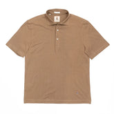 khaki guy rover polo shirt cotton pique cutaway collar