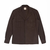 guy rover seersucker blouson brown 2 pocket mens jacket