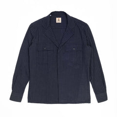 guy rover seersucker blouson navy 2 pocket mens jacket