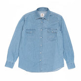 guy rover western chambray shirt mens italy