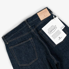 Back pocket detail of the Hand Room Exclusive for Refinement High Rise Regular Fit One Washed Indigo jeans