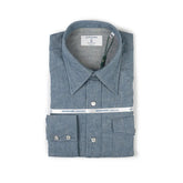 Hitoyoshi Dress Western Shirts Blue front view