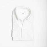 Hitoyoshi for Refinement One Piece Collar Polo Long Sleeve White Front View