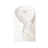 Folded view of the Hitoyoshi for Refinement One Piece Collar Polo White showing the collar roll, knit texture, and tidy folding.