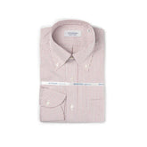 Hitoyoshi Oxford Cloth Button Down Striking Red shirt front view