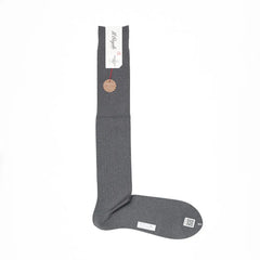 Il Regalo 8×2 Rib Over-The-Calf Socks M.Grey Front View