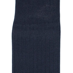 Il Regalo 8×2 Rib Over-The-Calf Socks Navy Rib Knit Detail
