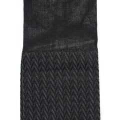 Il Regalo Herringbone Over-The-Calf Socks Black Herringbone Knit Detail