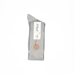 Il Regalo Herringbone Over-The-Calf Socks L.Grey Folded View