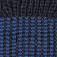 Il Regalo Stripe Jacquard Over-The-Calf Socks Navy Jacquard Stripe Detail