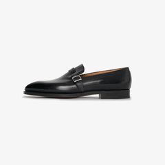 John Lobb Delano II Oxford in black calf leather, side profile highlighting sleek silhouette.