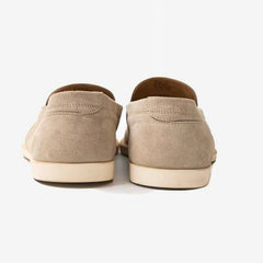 John Lobb Pace loafer in Ardesia calf leather, back view highlighting heel and stitching.