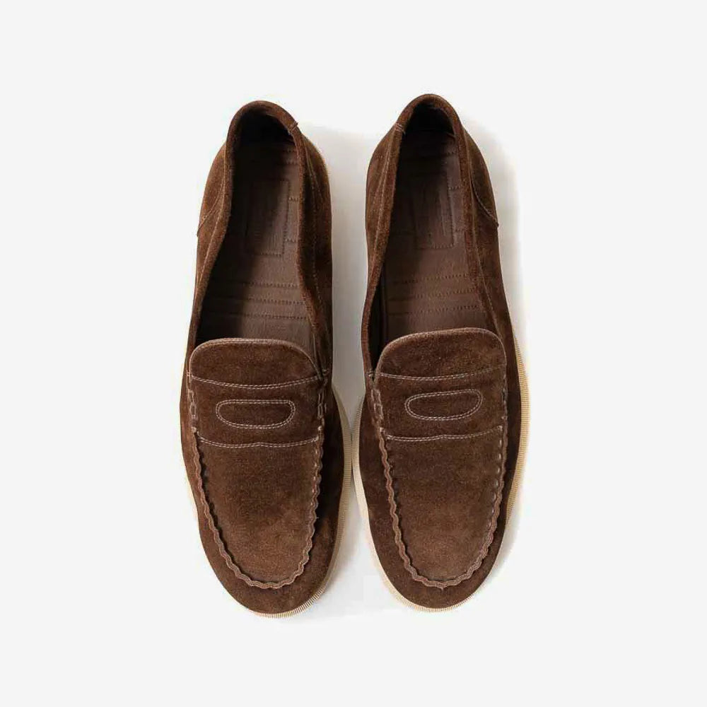 John Lobb Pace in dark brown calf leather, top view showing clean wholecut design.