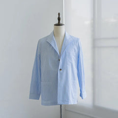 Justo Gimeno for Refinement Teba Jacket Seersucker White/Blue - Refinement