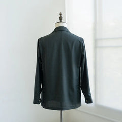 Back view of the Justo Gimeno Teba Jacket Hopsack by VBC Green