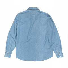 mens chambray western shirt italy lightweight cotton