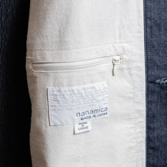 Close-up of the interior pocket construction highlighting functional detailing.