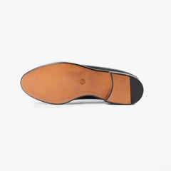 Oriental Albers Penny Loafer leather sole, bottom view.