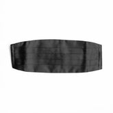 Refinement Cummerbund Pure Silk Black Front View