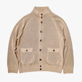 Refinement Knitwear Essential Raglan Bomber Knit Jacket Oat Meal Front View