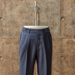 Refinement Made By Ring Jacket Rmj - 03 Single Breasted Herringbone Suit Navy By Vbc - Refinement