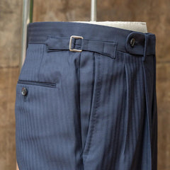 Refinement Made By Ring Jacket Rmj - 03 Single Breasted Herringbone Suit Navy By Vbc - Refinement