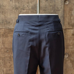 Refinement Made By Ring Jacket Rmj - 03 Single Breasted Herringbone Suit Navy By Vbc - Refinement