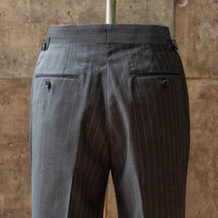 Refinement Made By Ring Jacket Rmj - 04 Double Breasted Suit Chalkstripe Charcoal Grey By Vbc - Refinement