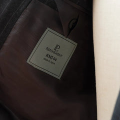 Refinement Made By Ring Jacket Rmj - 04 Double Breasted Suit Chalkstripe Charcoal Grey By Vbc - Refinement