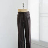 Front view of the Refinement Pantaloni Sartoriali Brown by Crispaire showing the clean tailored front and refined drape of the Crispaire wool fabric.