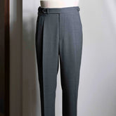 Front view of the Refinement Pantaloni Sartoriali Grey by Drapers showing the tailored silhouette, clean front line, and refined grey wool fabric.