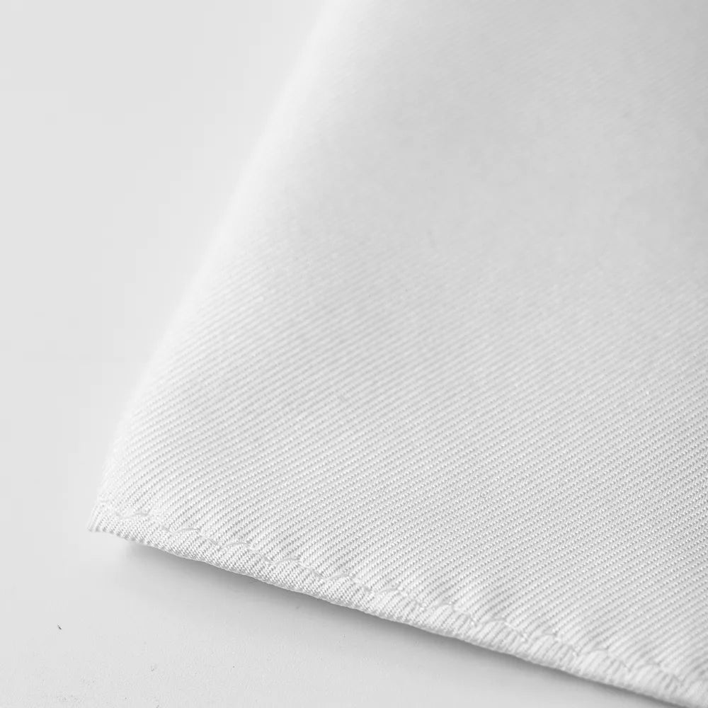 Refinement Silk Pocket Square White Fabric Texture Detail
