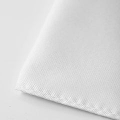 Refinement Silk Pocket Square White Fabric Texture Detail