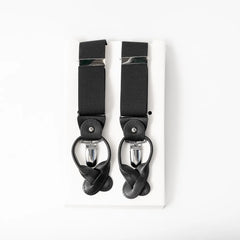 Refinement Suspenders Black Clip Detail